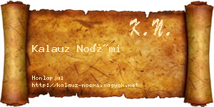 Kalauz Noémi névjegykártya