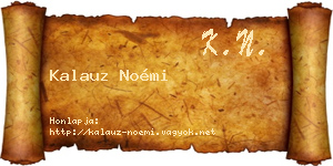 Kalauz Noémi névjegykártya
